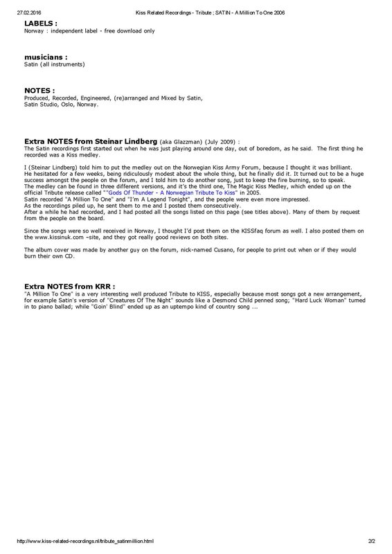 Kiss Related Recordings - Tribute ; SATIN - A Million To One 2006-page-002.jpg