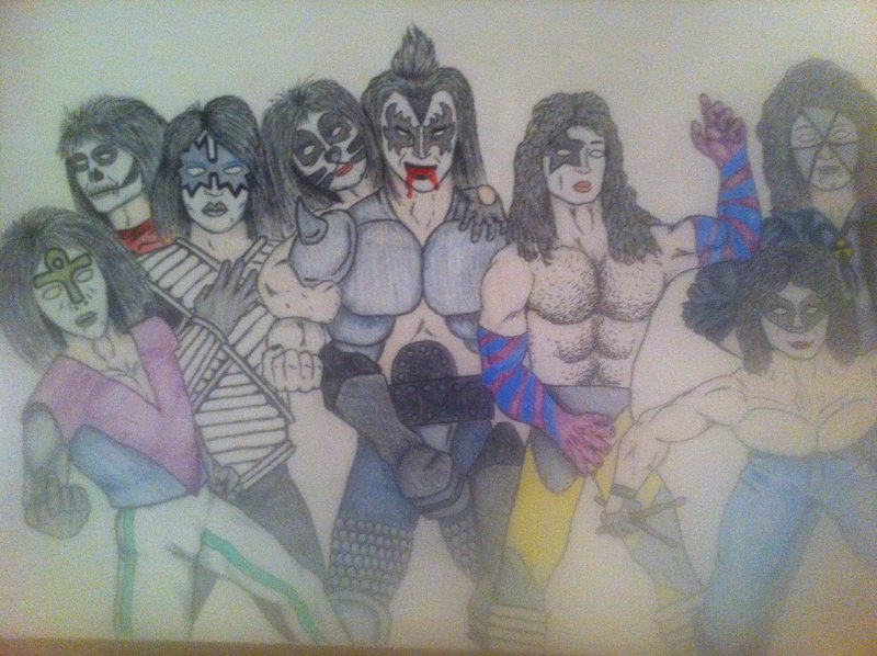KISS in make-up, 1987